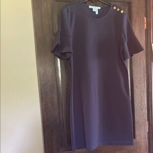 Draper James Elegant Navy Blue Women's dress with Button Detail